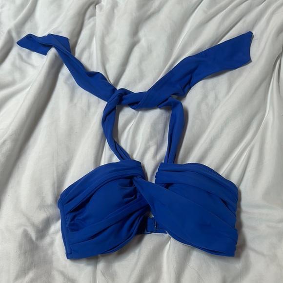 SeaFolly Everything but Water Bright Blue Multi-Way Bikini Top - Picture 1 of 5